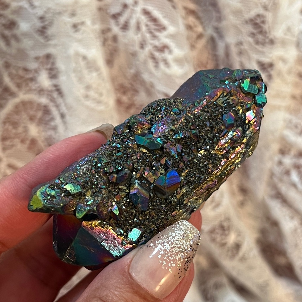 Large Double Terminated Titanium Quartz Point
